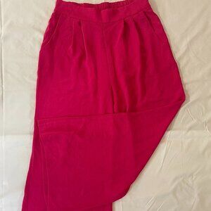 Tullia. Women's pink casual wide-leg pants. Size XL. Made in Vietnam.